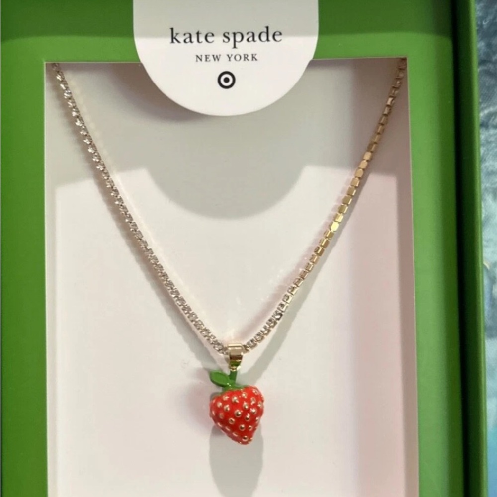 Kate Spade Kids Strawberry Necklace - Red